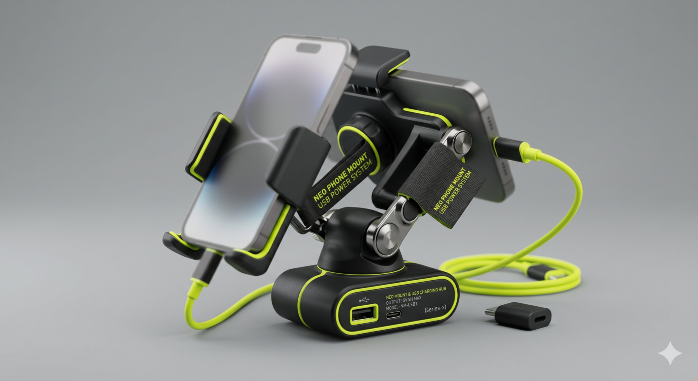 Giá đỡ điện thoại có cổng USB